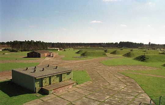 RAF Bentwaters view of Weapons Storage Area (WSA) from Victor Alert tower. Image by RAF Bentwaters History.