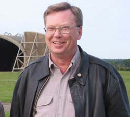 Col. Charles I. Halt (Ret.) on left with Sgt. James Penniston (Ret.) in 2007. 