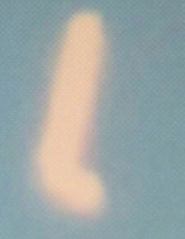 U. K.'s The Sun published this image described as a “sock-shaped UFO” after the huge boom mystery of 6:10 PM local time, April 12, 2012, in southern England.