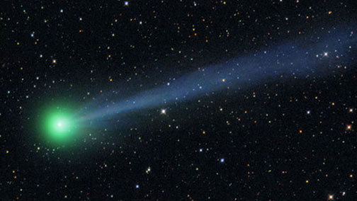 Amateur astronomer Michael Jager of Stixendorf, Austria, photographed the new Comet McNaught C/2009 R1 on June 6, 2010, while the comet was visible to the naked eye in the northeastern morning sky. Comet McNaught will pass closest to the sun (perihelion) on July 2, 2010, at a distance of 37 million miles (60 million km).