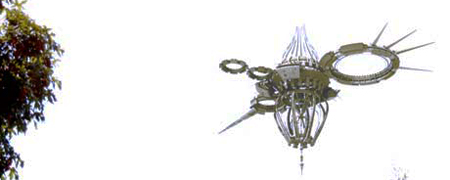 More complicated dragonfly-shaped aerial craft photographed by Ty Brannigan on June 5, 2007, in Big Basin Redwood State Park near Saratoga, California.