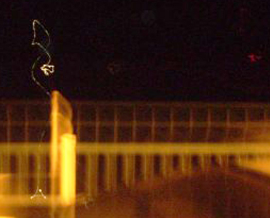 Cropped enlargement, image between Ontario and western Manitoba, Canada, after midnight in 2008.