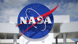 NASA logo at Cape Kennedy, Florida.