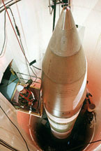 The current Minuteman ICBM force has 450 Minuteman III missiles manufactured by Boeing in missile silos around F.E. Warren AFB, Cheyenne, Wyoming; Malmstrom AFB, Great Falls, Montana; and Minot AFB, North Dakota. Photo courtesy USAF.