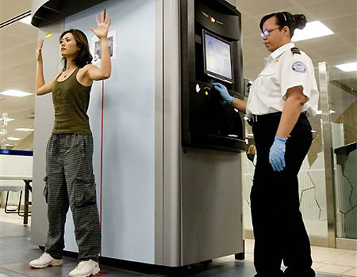 Are terahertz radiation full-body scanners a safe answer to more effective airport security? Would you object to walking through them? Are they a privacy invasion? Source:  Consumertraveler.com.