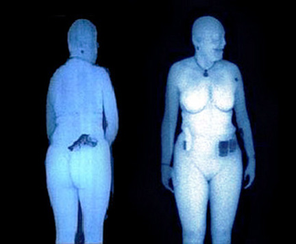 A terahertz full-body scanner which produces “naked” images of airline passengers has started a trial in the U. K.'s Manchester Airport.