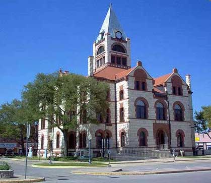 Erath County, Texas, was established January 25, 1856. The county seat is Stephenville and the Erath County Courthouse above was completed in 1893. Image courtesy TXGenWebProject.