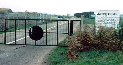 East Gate at RAF Woodbridge, England.