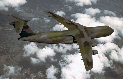 C-5 Galaxy flying in June 1970. Photo courtesy U.S. Air Force.