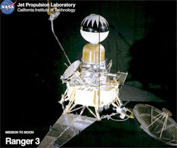 Ranger 3 was NASA's first attempt on January 26, 1962, to have a spacecraft do close-up images of the lunar surface. The official NASA story is that Ranger 3 suffered “a series of malfunctions, principally with the spacecraft's guidance system that sent the spacecraft hurtling past the moon at much higher speeds than planned.” A retired NASA JPL Flight Controller said that is a cover story made up to cover the UFO attack on Ranger 3. Image by NASA JPL.