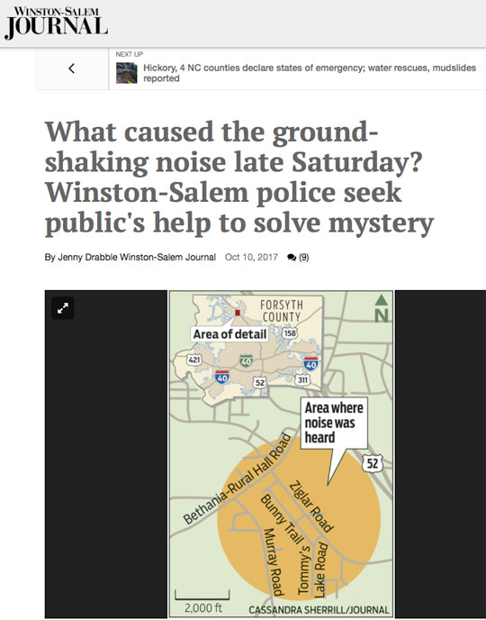 Winston-Salem Journal, October 10, 2017, Winston-Salem, North Carolina.