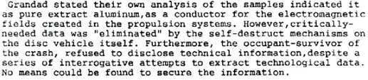 April 22, 1996:  Excerpt from Army source's 2nd typed letter post-marked South Carolina.