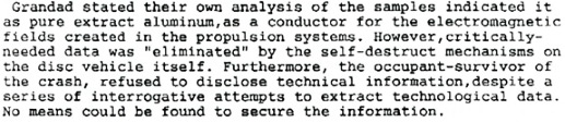 April 22, 1996: Excerpt from Army source's 2nd typed letter post-marked South Carolina.