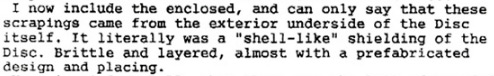 May 27, 1996: 3rd Letter sent with Bismuth and Magnesium/Zinc layered metal "scrapings from the exterior underside" of wedge-shaped UFO in July 1947.