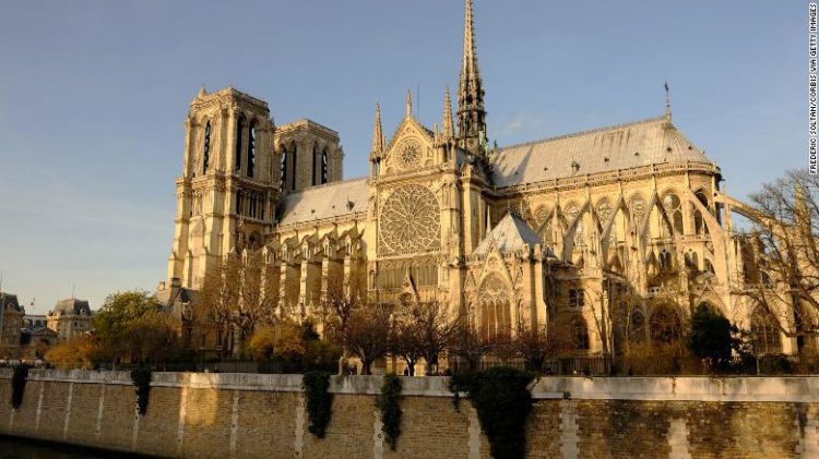 Notre-Dame Cathedrale on Thames River in Paris in 2015.