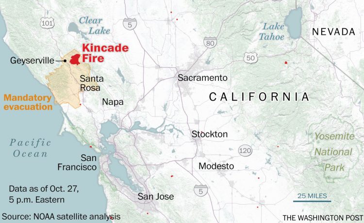 Kincaid is between Geyserville and Clear Lake north of Santa Rosa, California.