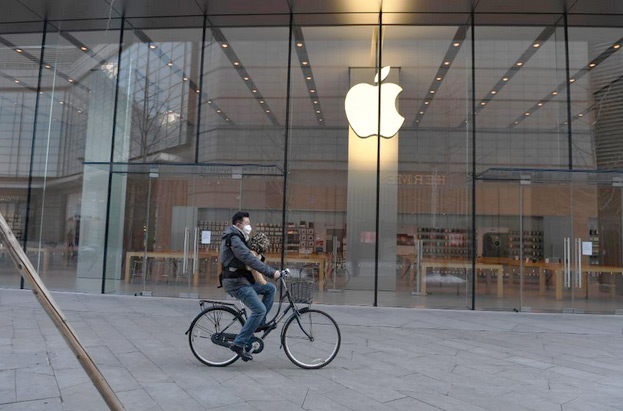 Apple store in Beijing, China, closed until further notice. Now Apple announces that demand for Apple smart phones and its ability to supply smart phones will be diminished after the huge 100-million-people-lockdowns in China as the government fights the COVID-19 coronavirus.