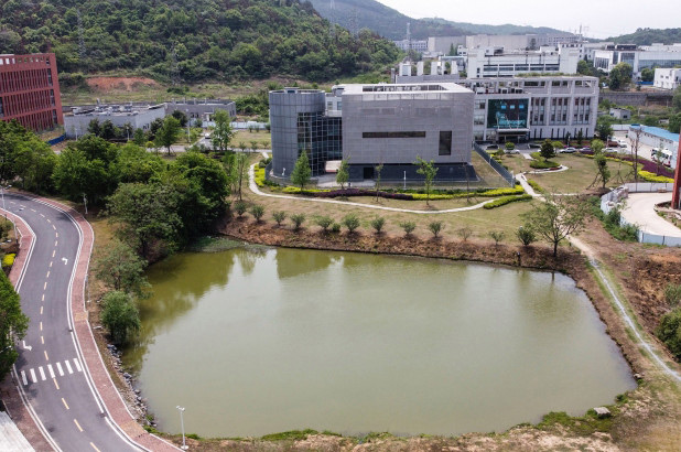 Aerial view of Wuhan National Biosafety Laboratory-4's P4 lab in Wuhan, China. BSL-4 labs are built to contain infectious agents such as SARS, MERS, Ebola and now COVID-19, all of which are transmissible and frequently fatal diseases. Currently the Wuhan National Biosafety Laboratory is the only lab in China approved for study of dangerous diseases such as SARS and Ebola. But China has reported that it intends to build five to seven more high-containment laboratories by 2025. April 20, 2020, aerial image by AFP via Getty.