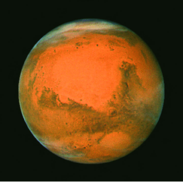 Hubble Space Telescope image of Mars when it was 55 million miles from Earth. Credit: NASA.